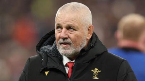 Warren Gatland looks on during Wales' Six Nations loss to France