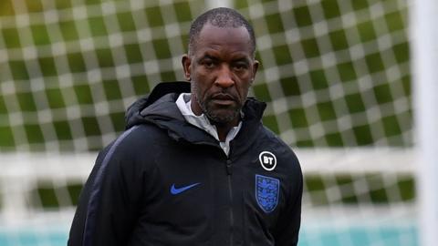 England coach Chris Powell during a training session