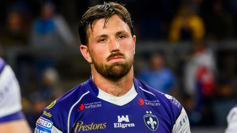 Tyson Smoothy looks dejected after Wakefield Trinity's loss to Leeds Rhinos at the start of this month.
