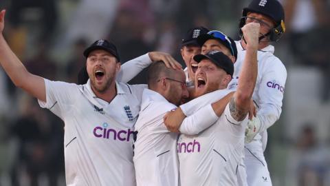 England celebrate in Rawalpindi