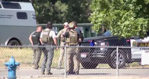Police at the scene of Idaho shooting 