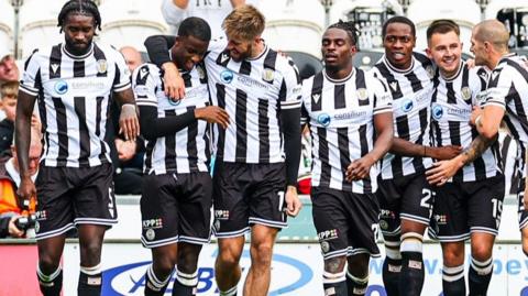 St Mirren celebrate