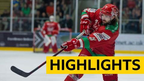 Cardiff Devils' Josh Batch shoots against Nottingham Panthers