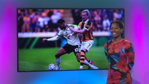 Shanequa on Newsround set
