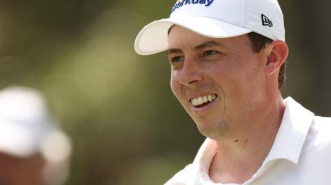 Matt Fitzpatrick smiling during round four at Sawgrass