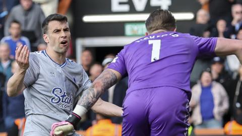 Seamus Coleman scores own goal for Everton