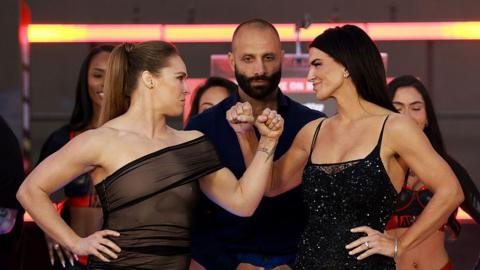 Ronda Rousey and Gina Carano face off