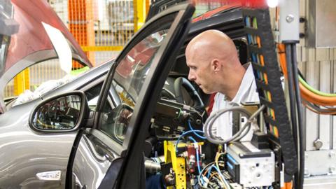 Stock image of UK car production