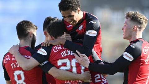 St Mirren celebrate