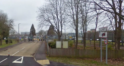 AWE Aldermaston entrance from google maps 