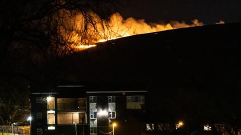 Image of moorland fire