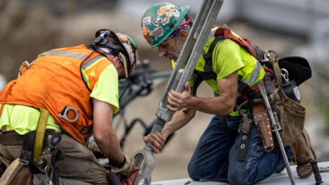 US construction workers