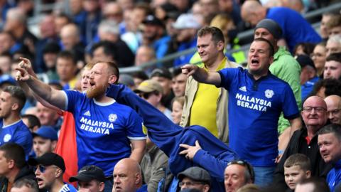 Fans at Cardiff City Stadium