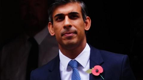 Rishi Sunak on his way to PMQs