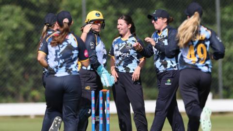 Glamorgan players celebrate