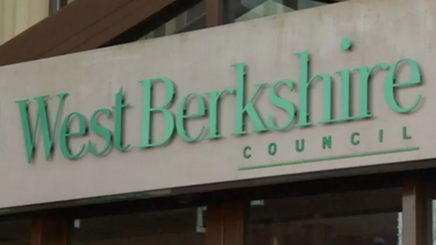 Outside of West Berkshire Council office sign 