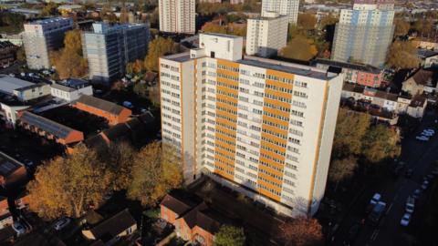 An aerial image of Barton House