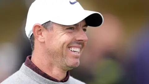 Rory McIlroy grins