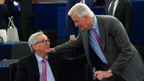 Jean-Claude Juncker and Michel Barnier - 17 May