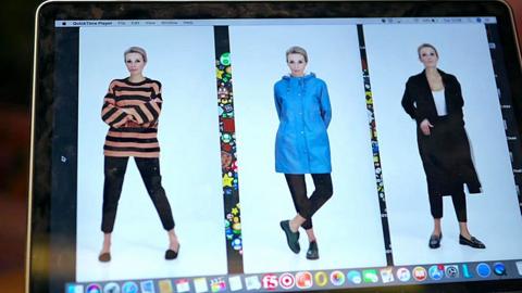 Click's Lara Lewington using the fashion app