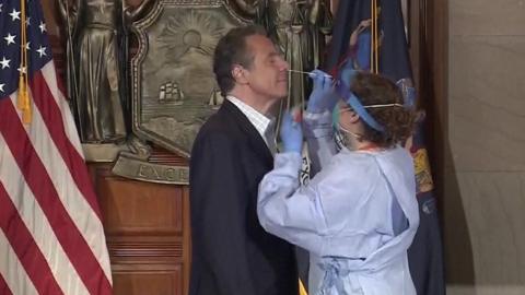 Andrew Cuomo gets a coronavirus test