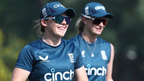 England captain Heather Knight (left) and fast bowler Lauren Bell (right)