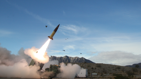 Army Tactical Missile Systems (Atacms) being launched