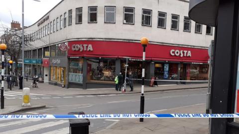 Cordon in Nottingham's Market Square