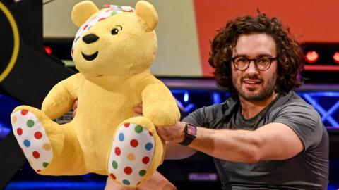 Joe Wicks during a 24-hour work-out challenge for Children in Need in 2020