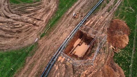 The burst sewer in Exmouth