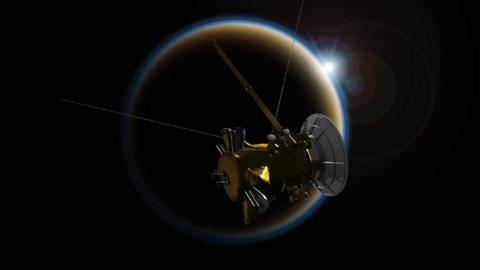 Artwork Cassini at Titan