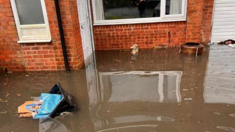 Mark Robinson's flooded home in Knaresborough