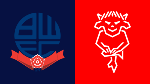 The Bolton Wanderers and Lincoln City club crests side by side