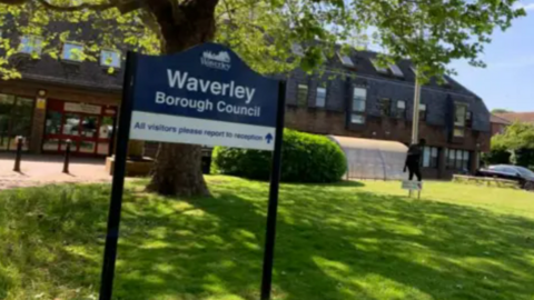 Outside Waverley Borough Council offices