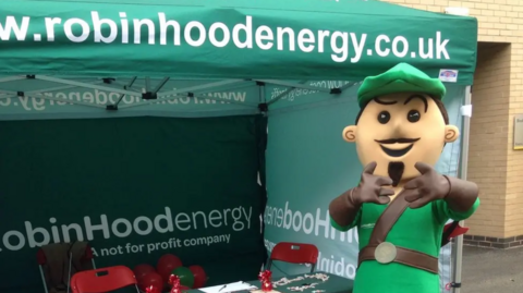 A picture of the Robin Hood mascot