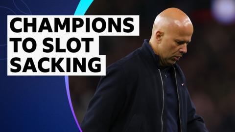 Liverpool manager Arne Slot looks downwards 