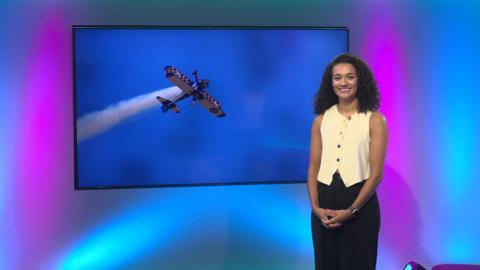 Nina on the Newsround set