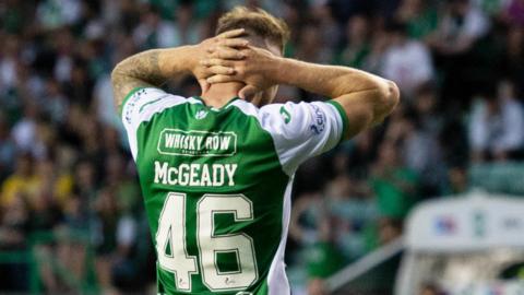 Aiden McGeady missed from the penalty spot in the shootout at Easter Road