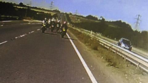 The five bikers on the A47