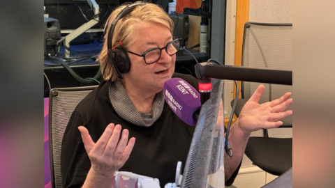 TV chef Rosemary Shrager pictured guest editing a BBC Radio Kent show on Friday, 17 January.