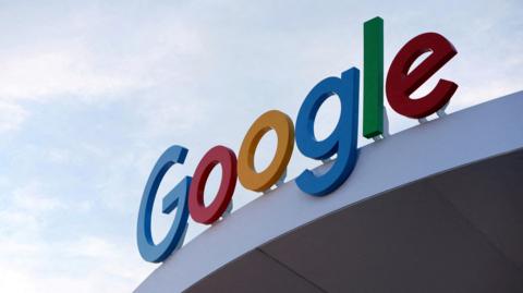 Google signage displayed on the front of an office building