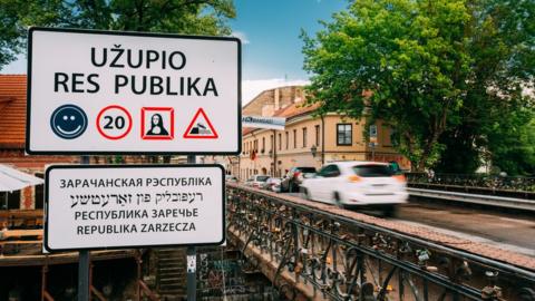 Sign for Republic of Užupis