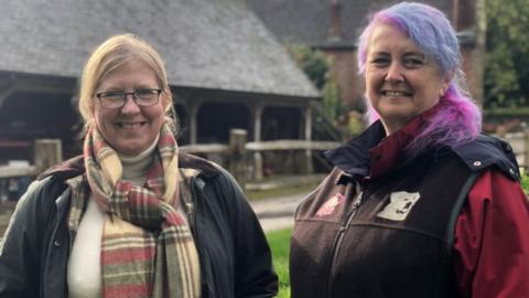 Sarah Farquhar & Helen Paris at Acton Scott Heritage Farm