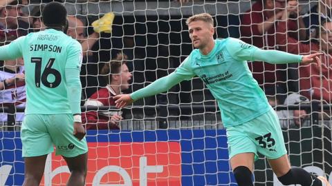 Patrick Brough scores for Northampton