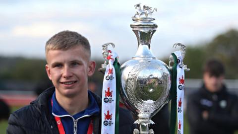 Gwion Dafydd with the Welsh Cup