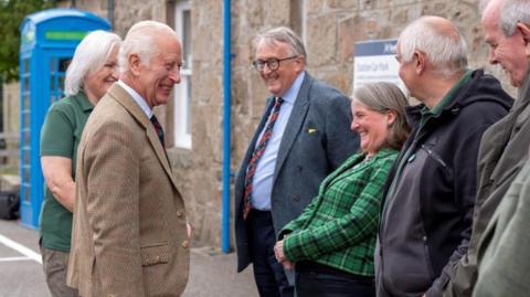 King Charles on his visit to Forsinard in the Flow Country