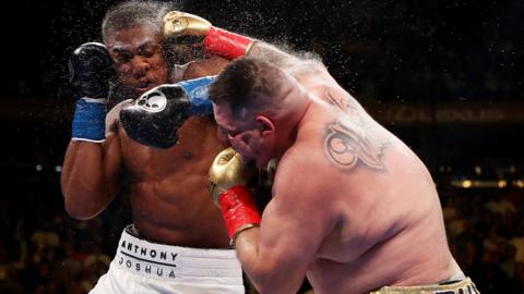 Andy Ruiz punches Anthony Joshua