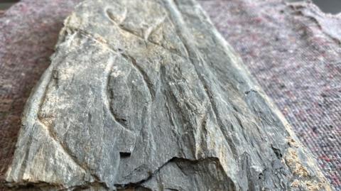 A Manx stone cross with an intricate design