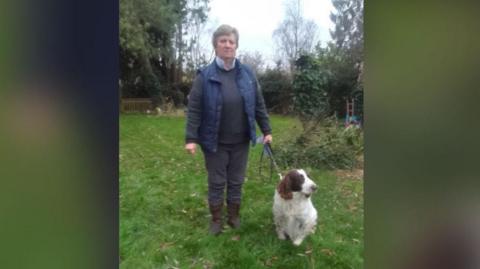 Caroline Leafe and her dog, Monty