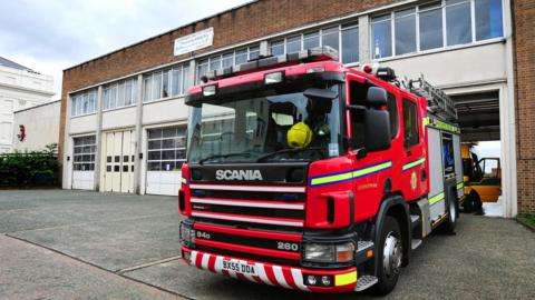 Warwickshire Fire Service station at Leamington Spa